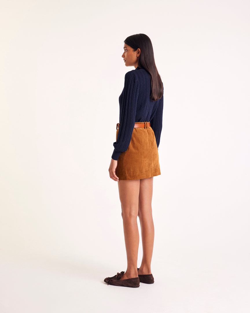 Skirt Monica velvet camel
