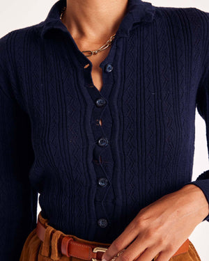 Cardigan Odile bleu marine