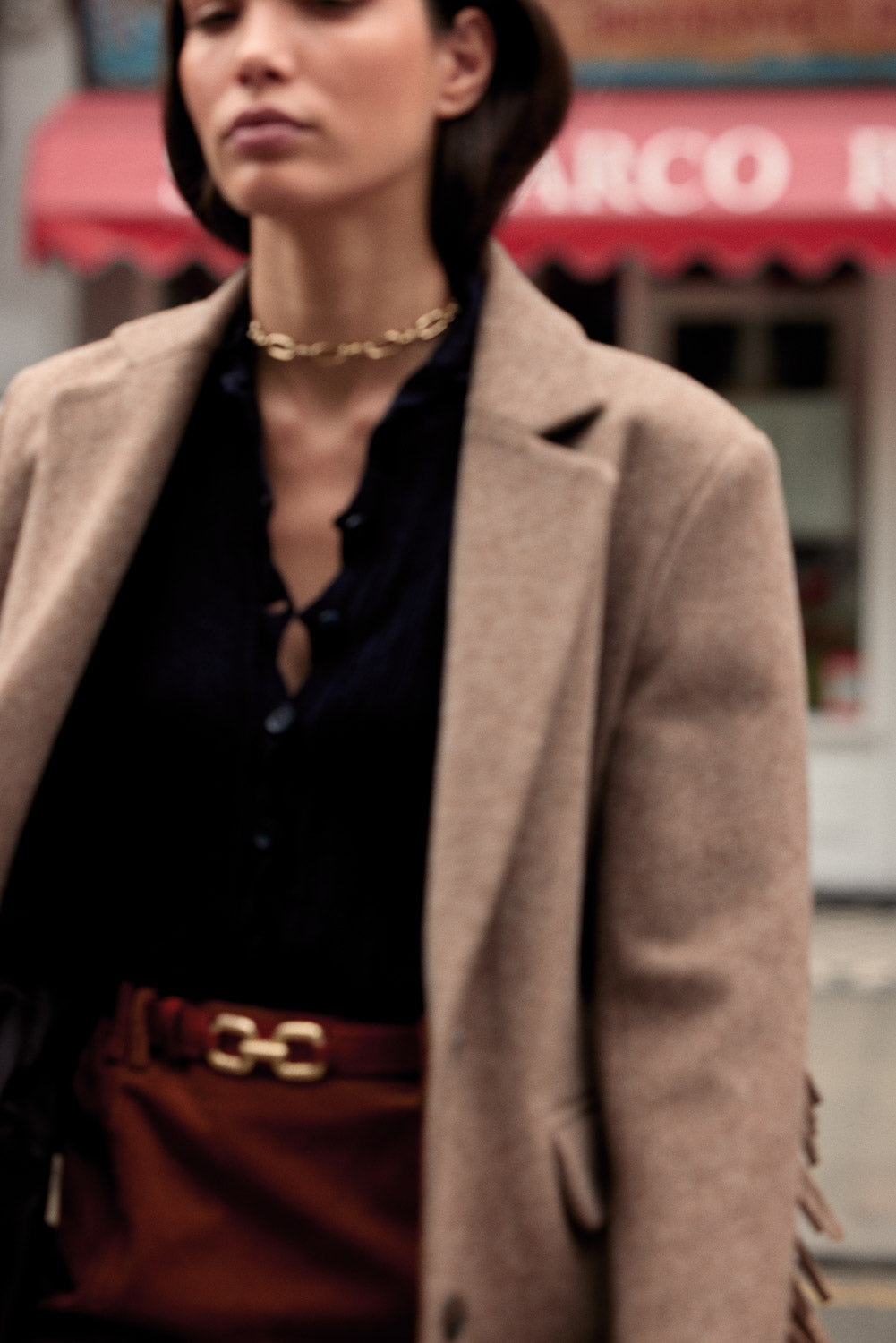 Skirt Monica velvet camel