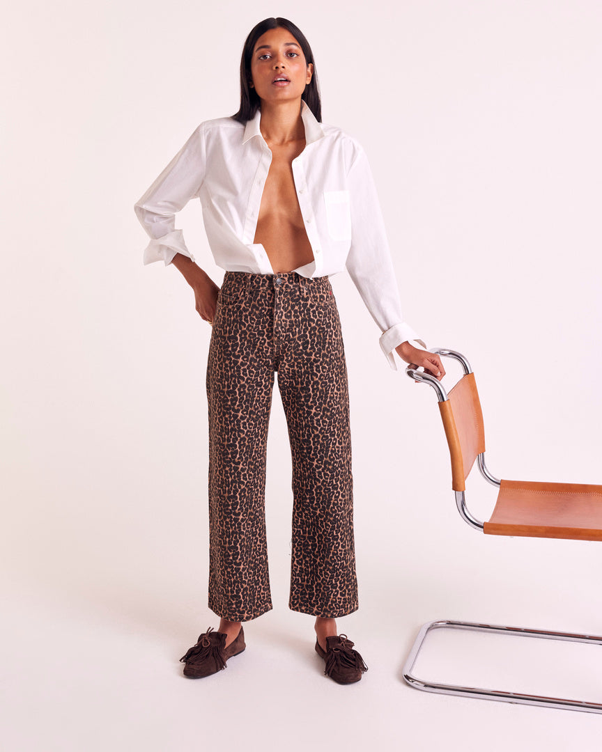 Jeans Leonard leopard coffee