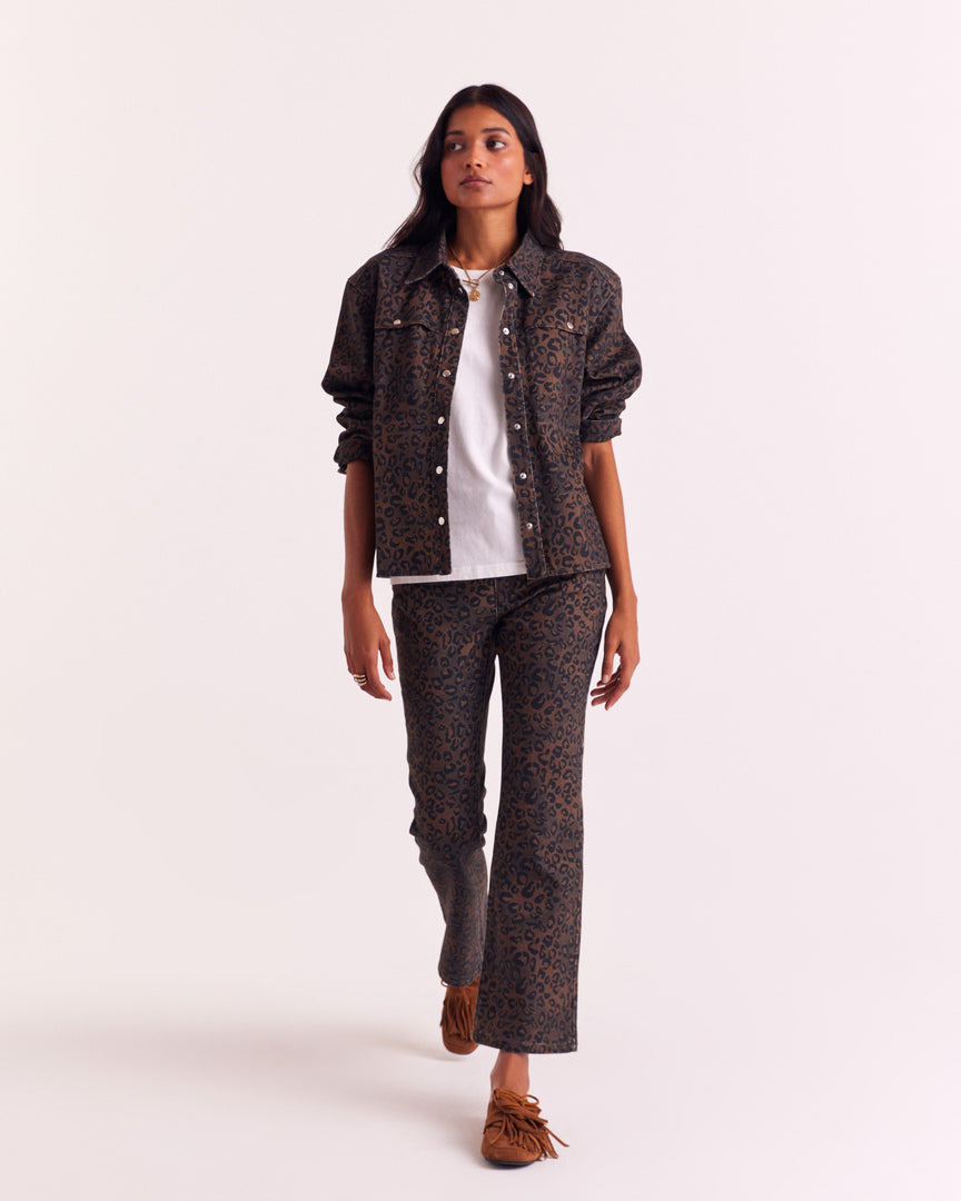 Shirt Perrine leopard tawny chocolate