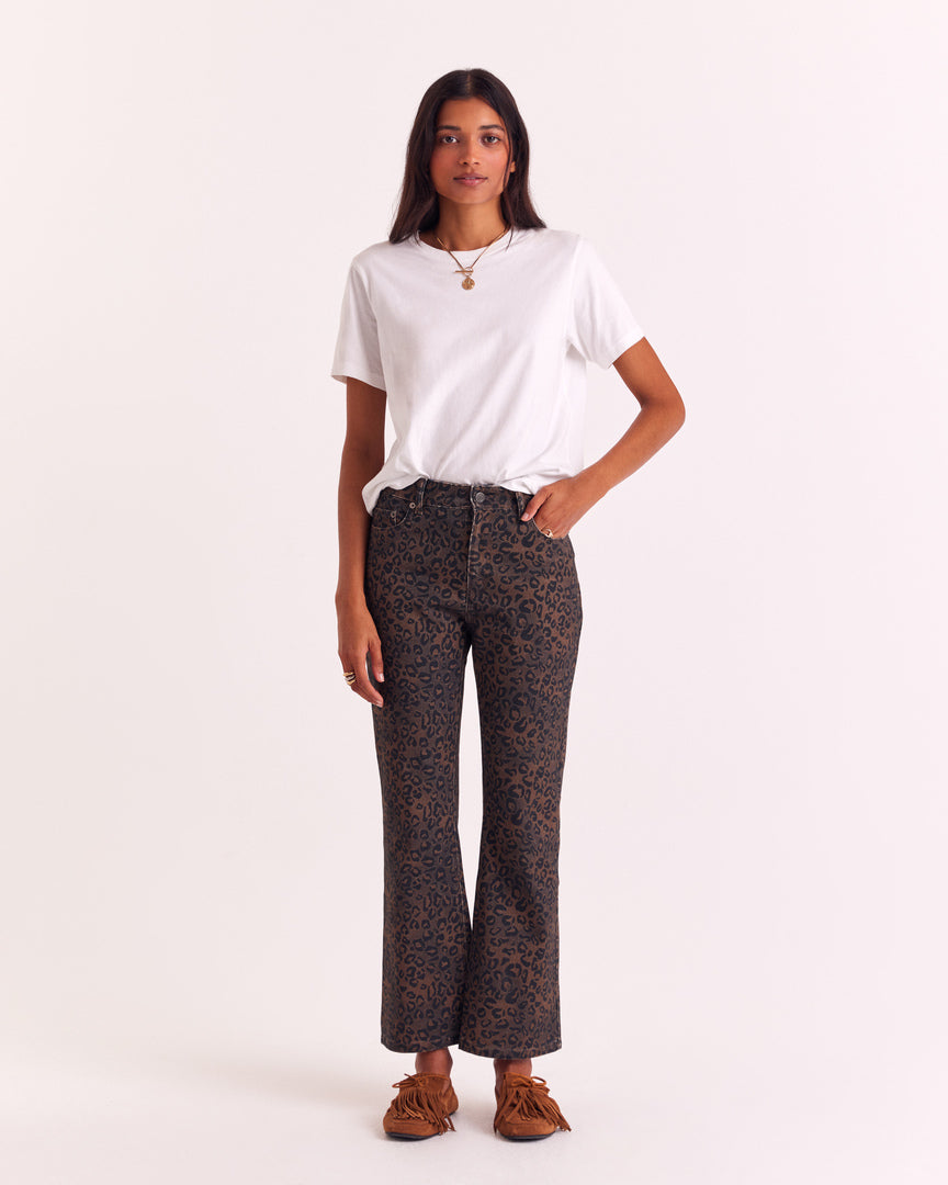 Jean Jules léopard fauve chocolat