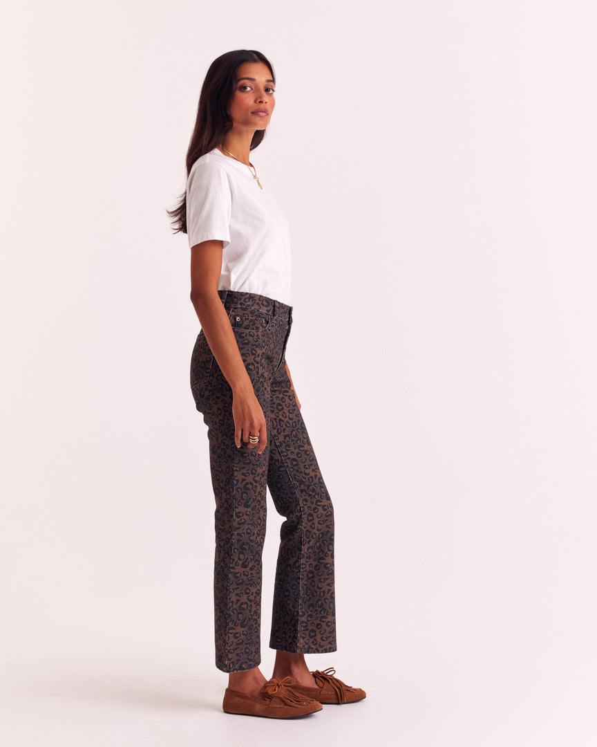 Jean Jules léopard fauve chocolat