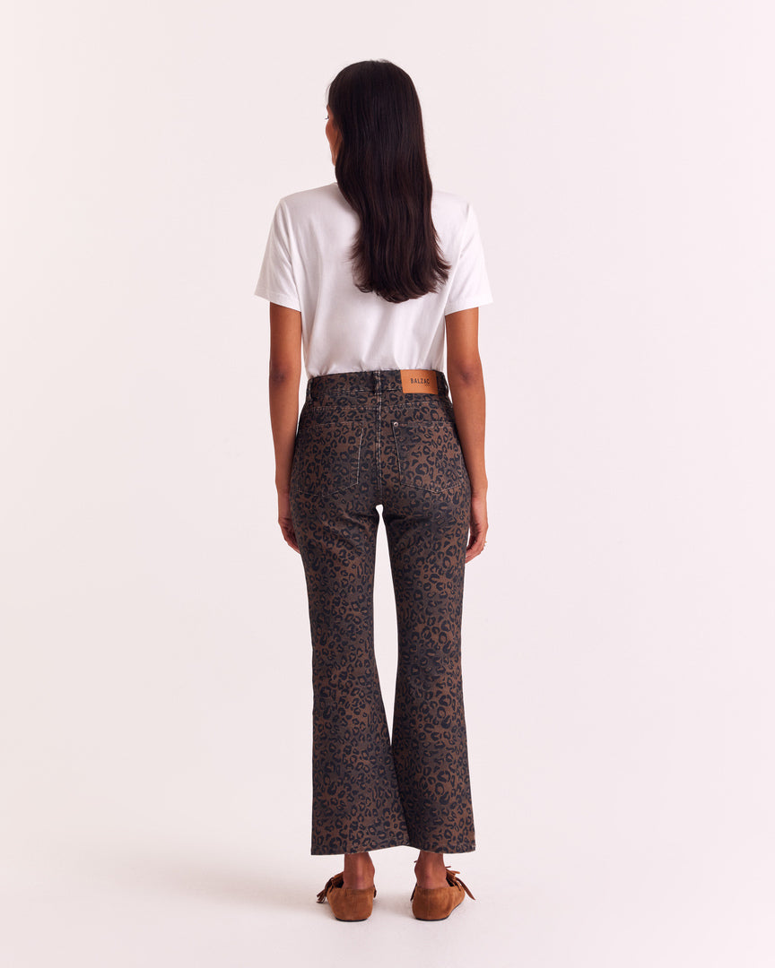 Jean Jules léopard fauve chocolat