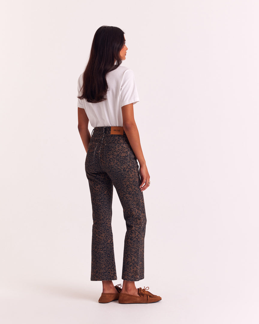 Jean Jules léopard fauve chocolat