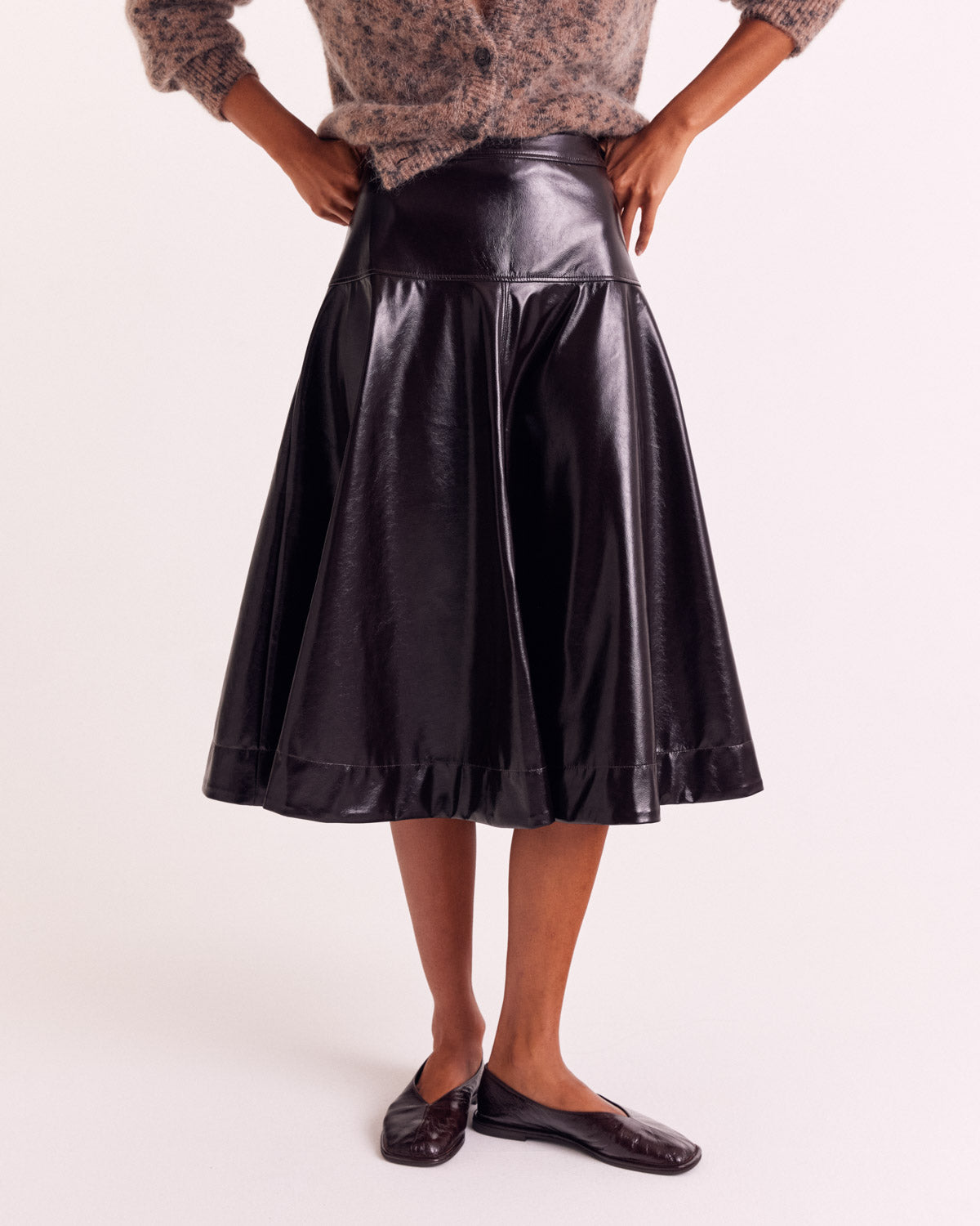 Jupe Sixte vinyle chocolat