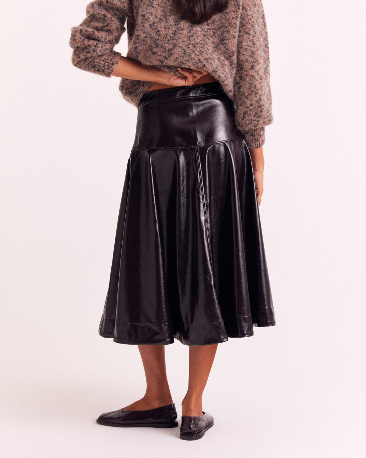 Jupe Sixte vinyle chocolat