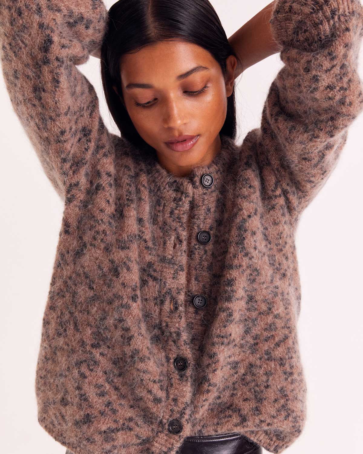 Cardigan Douceur spotted cheetah