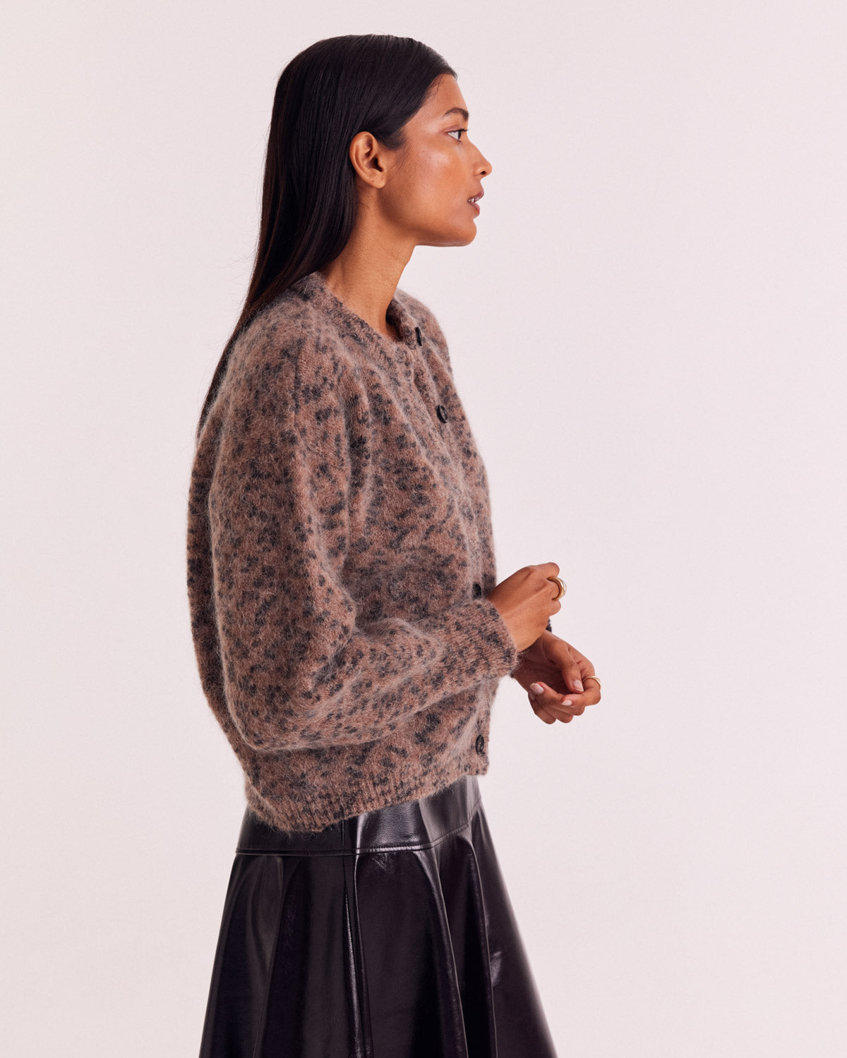 Cardigan Douceur spotted cheetah
