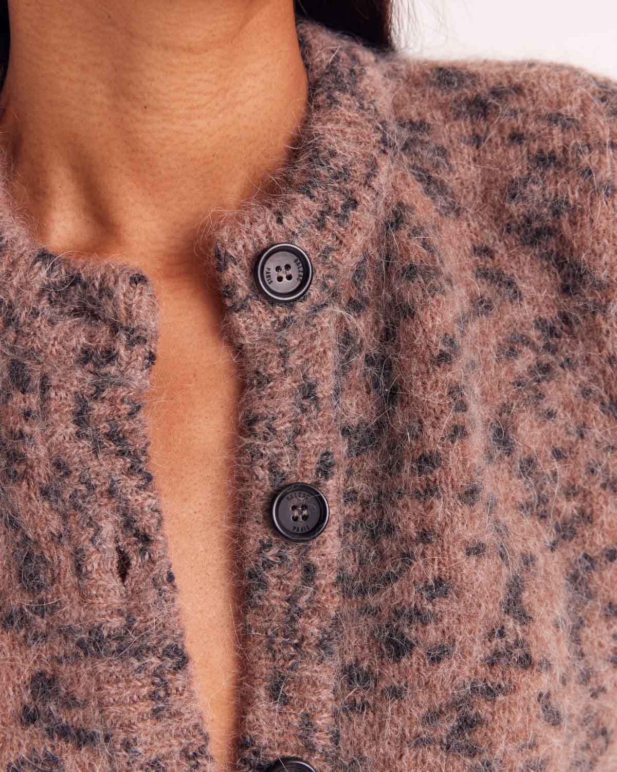 Cardigan Douceur spotted cheetah