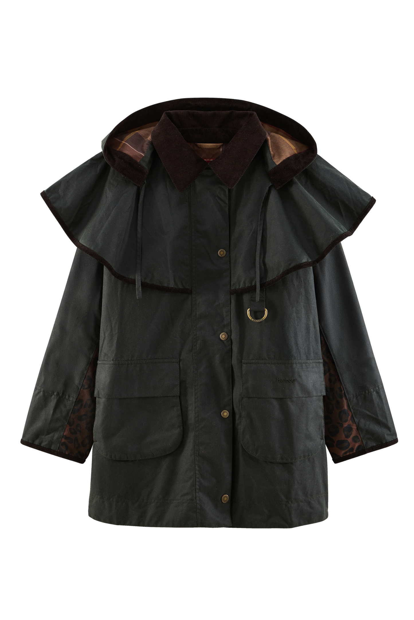 Veste Manon kaki et léopard fauve Barbour x Balzac Paris