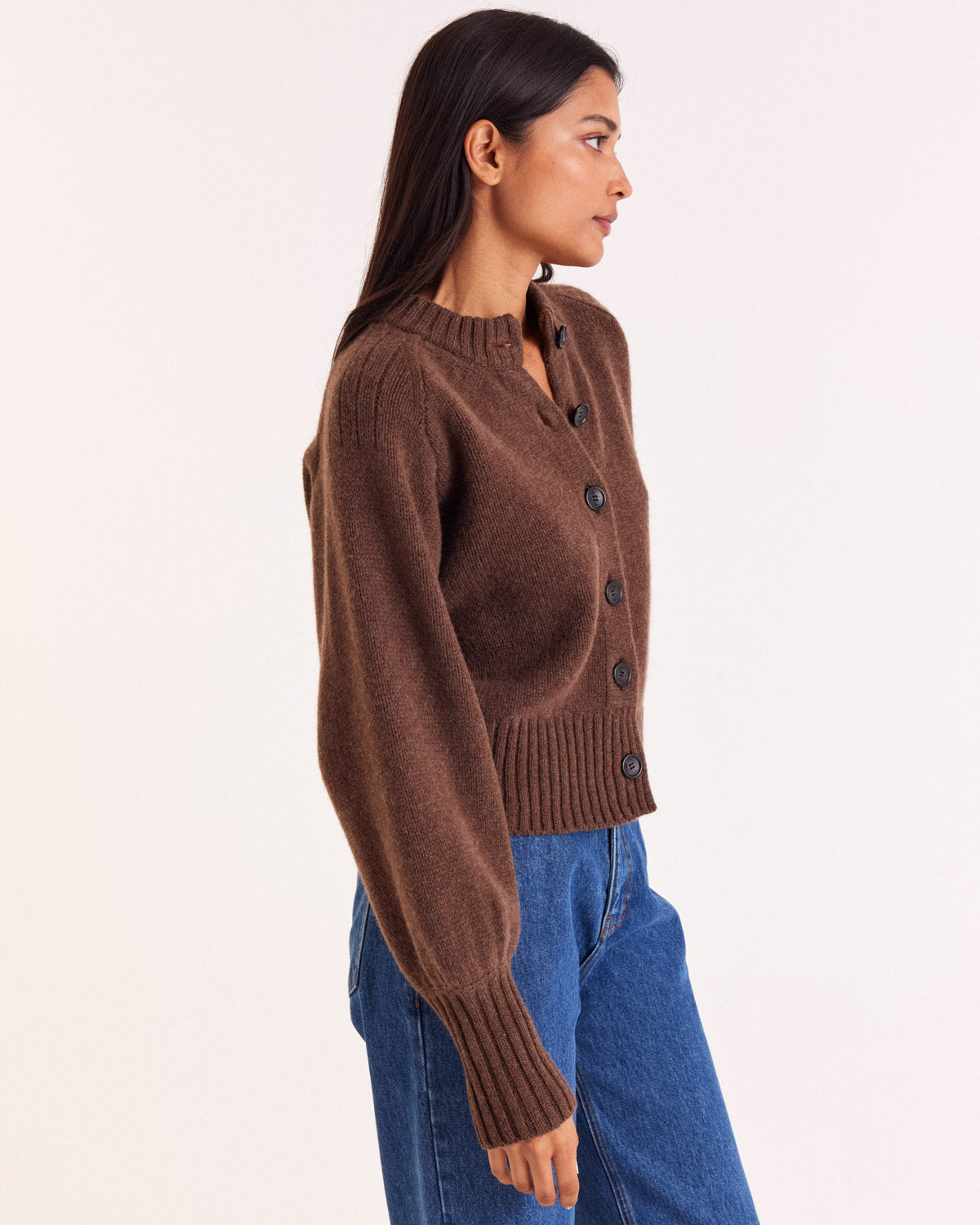 Cardigan Hilda marron
