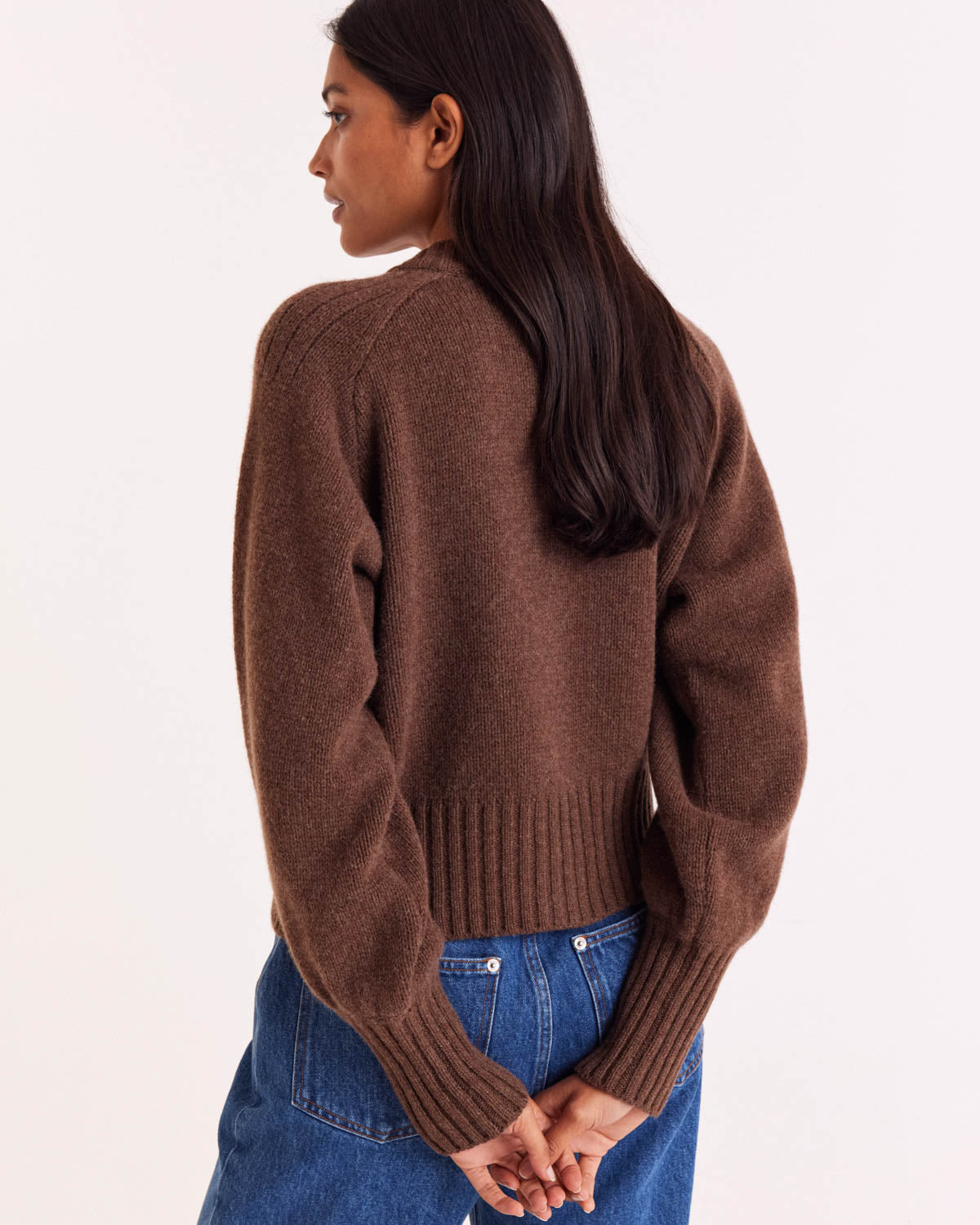 Cardigan Hilda marron