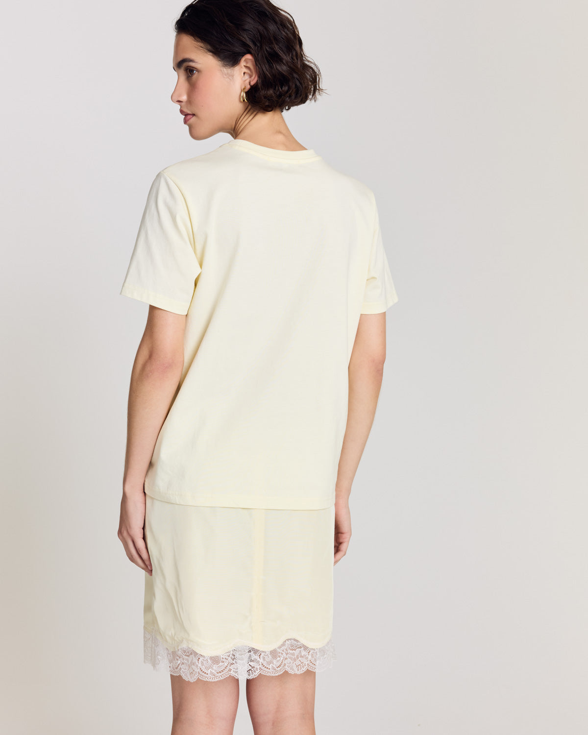Tee-shirt Bree brodé jaune pastel