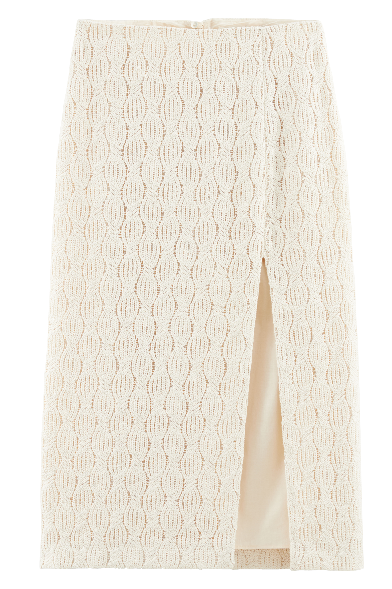 Skirt Donatelle guipure lace vagues ecru