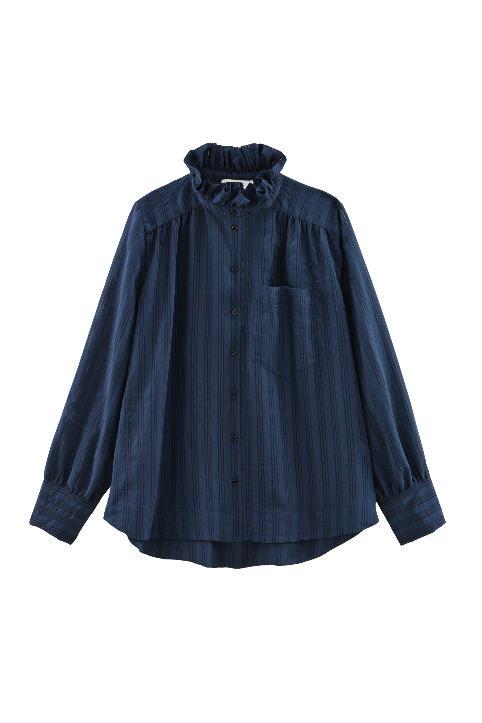 Shirt Leonor navy textured