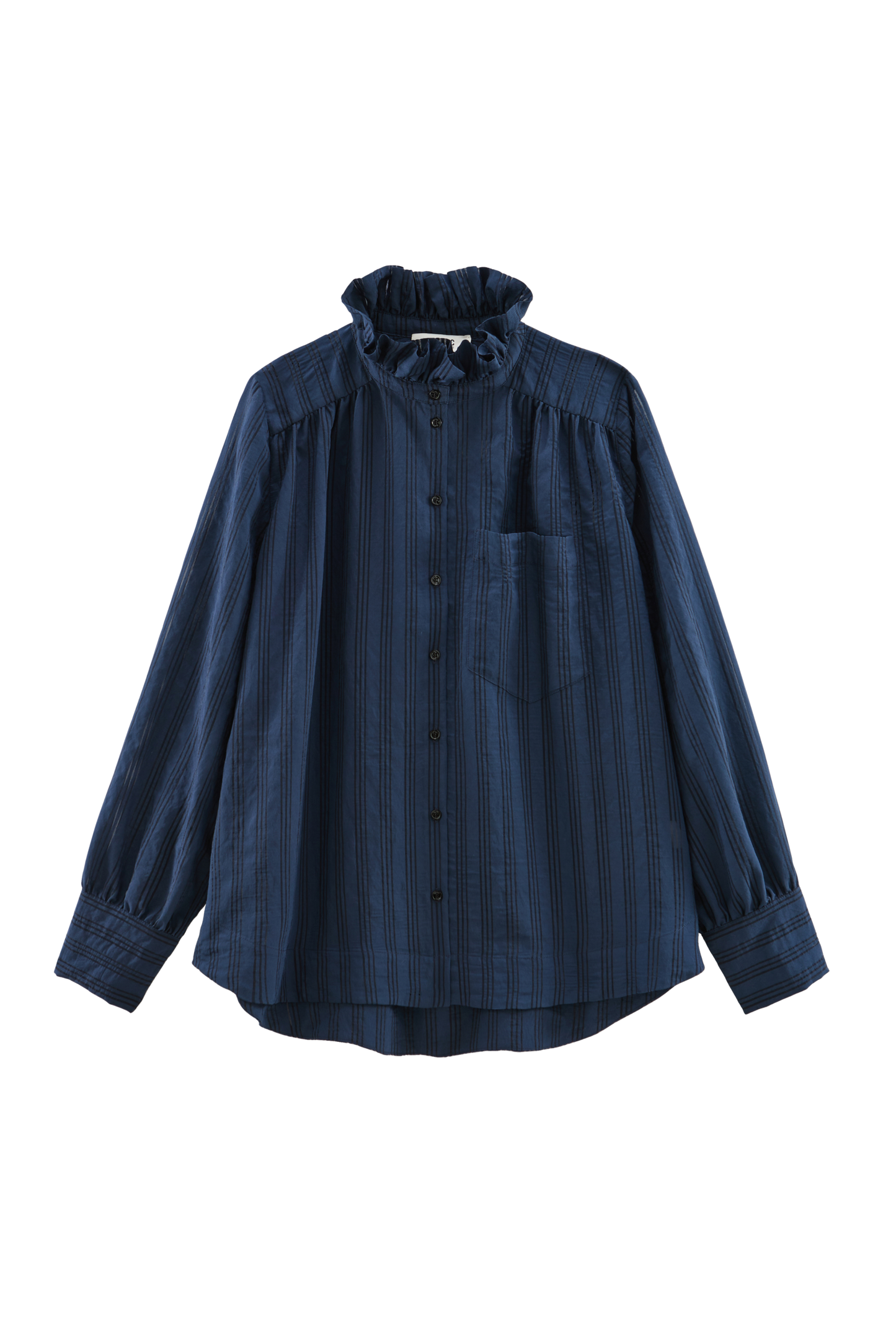 Chemise Leonor marine texturé