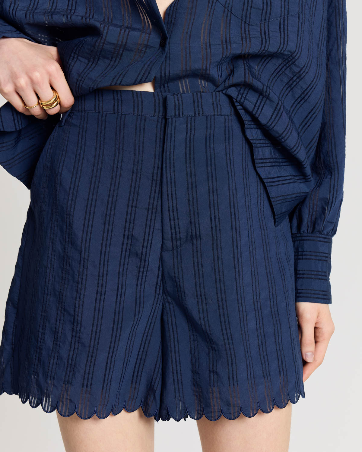 Shorts Cirilo navy textured