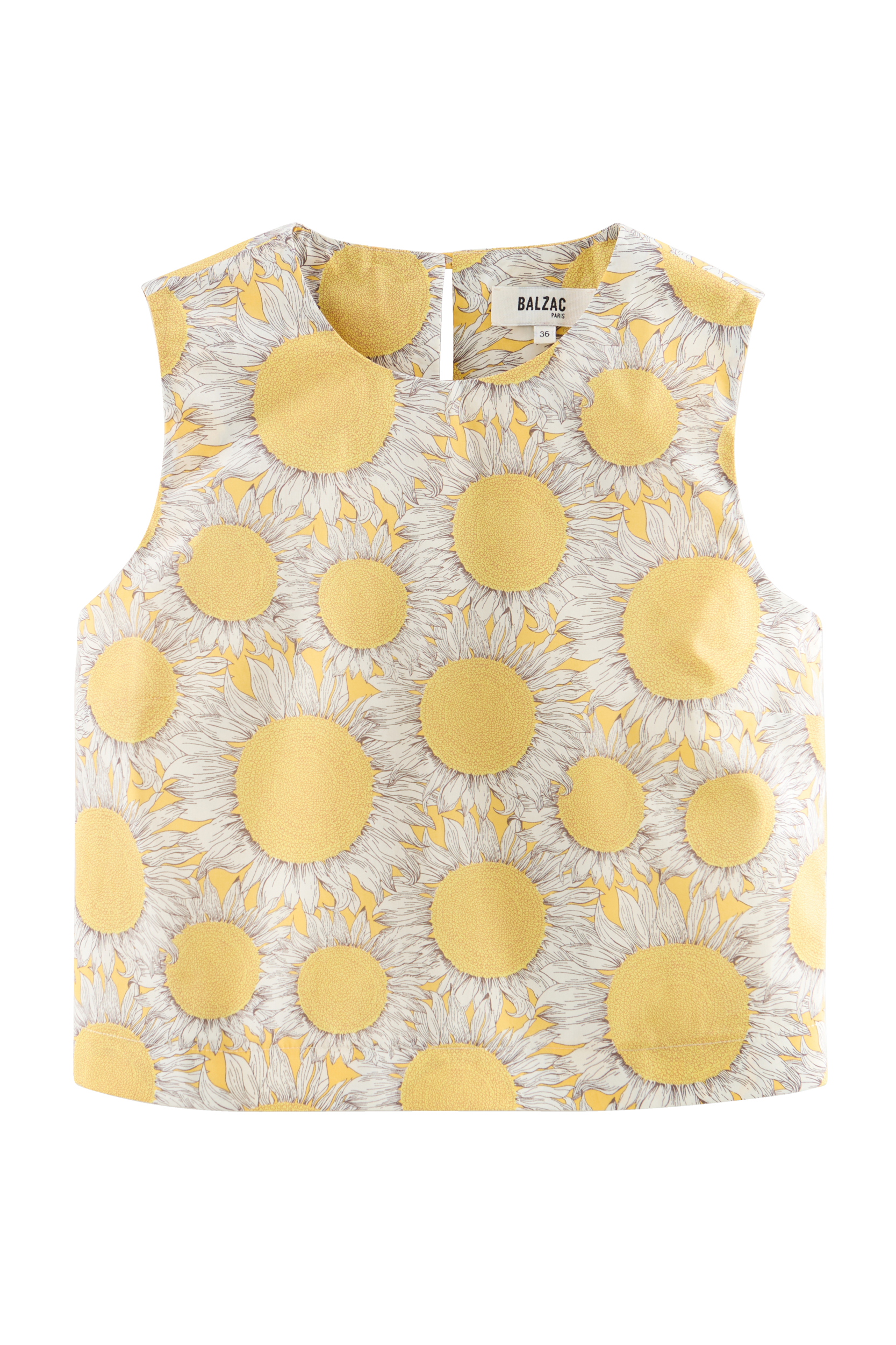 Top Roda printed Liberty tournesols yellow
