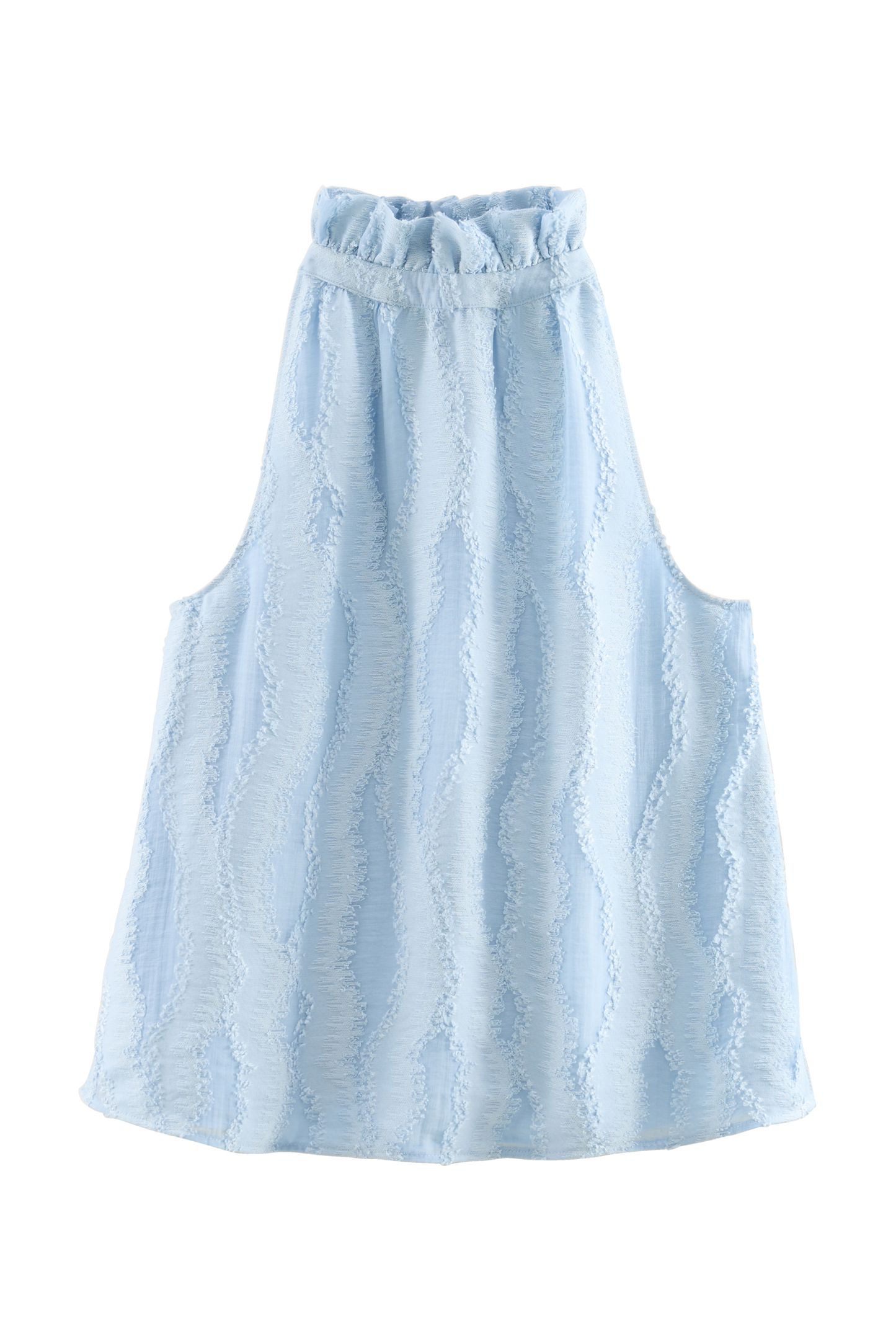 Textured sky blue Leonora top