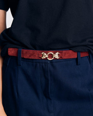 Ceinture Malo croûte de cuir cognac