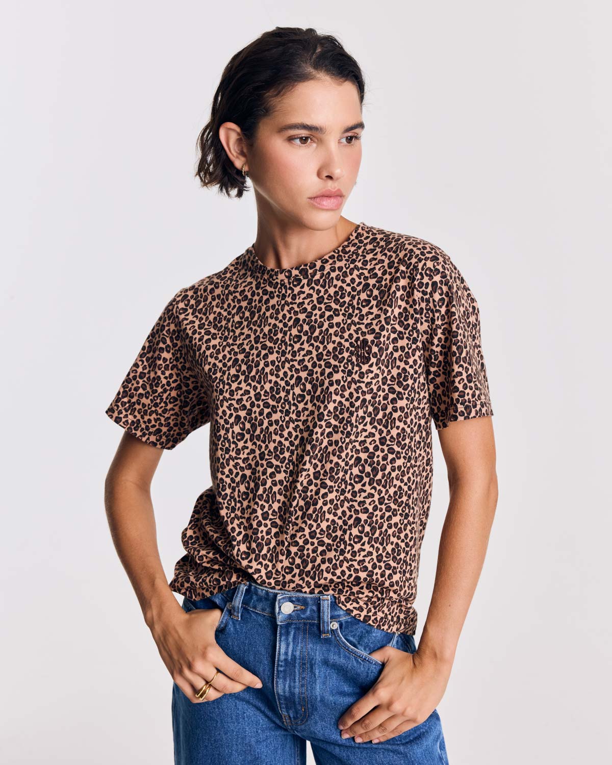Tee-shirt Bree léopard brodé
