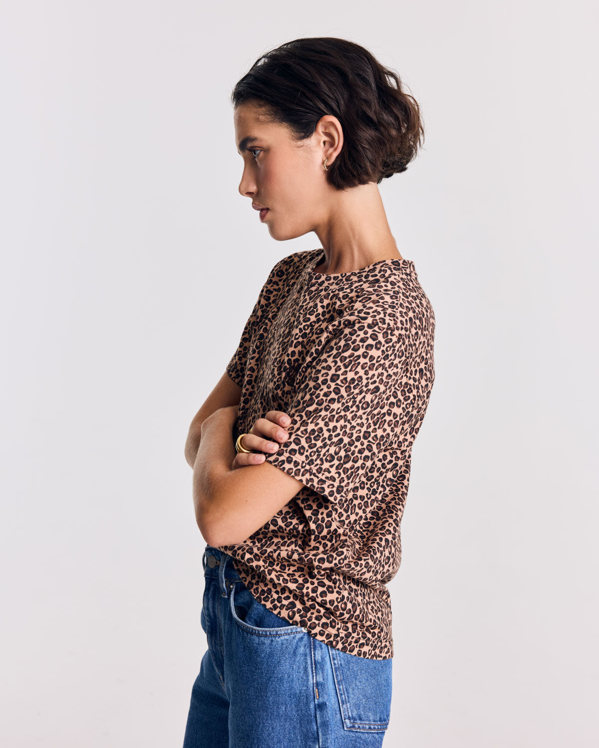 Tee-shirt Bree léopard brodé