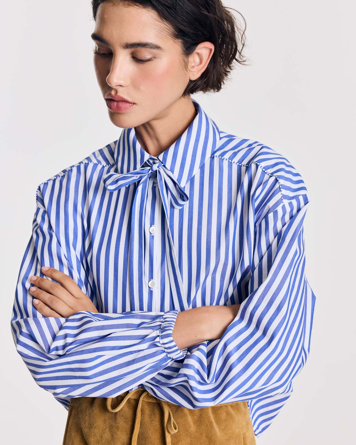 Chemise Ingrid rayures bleu