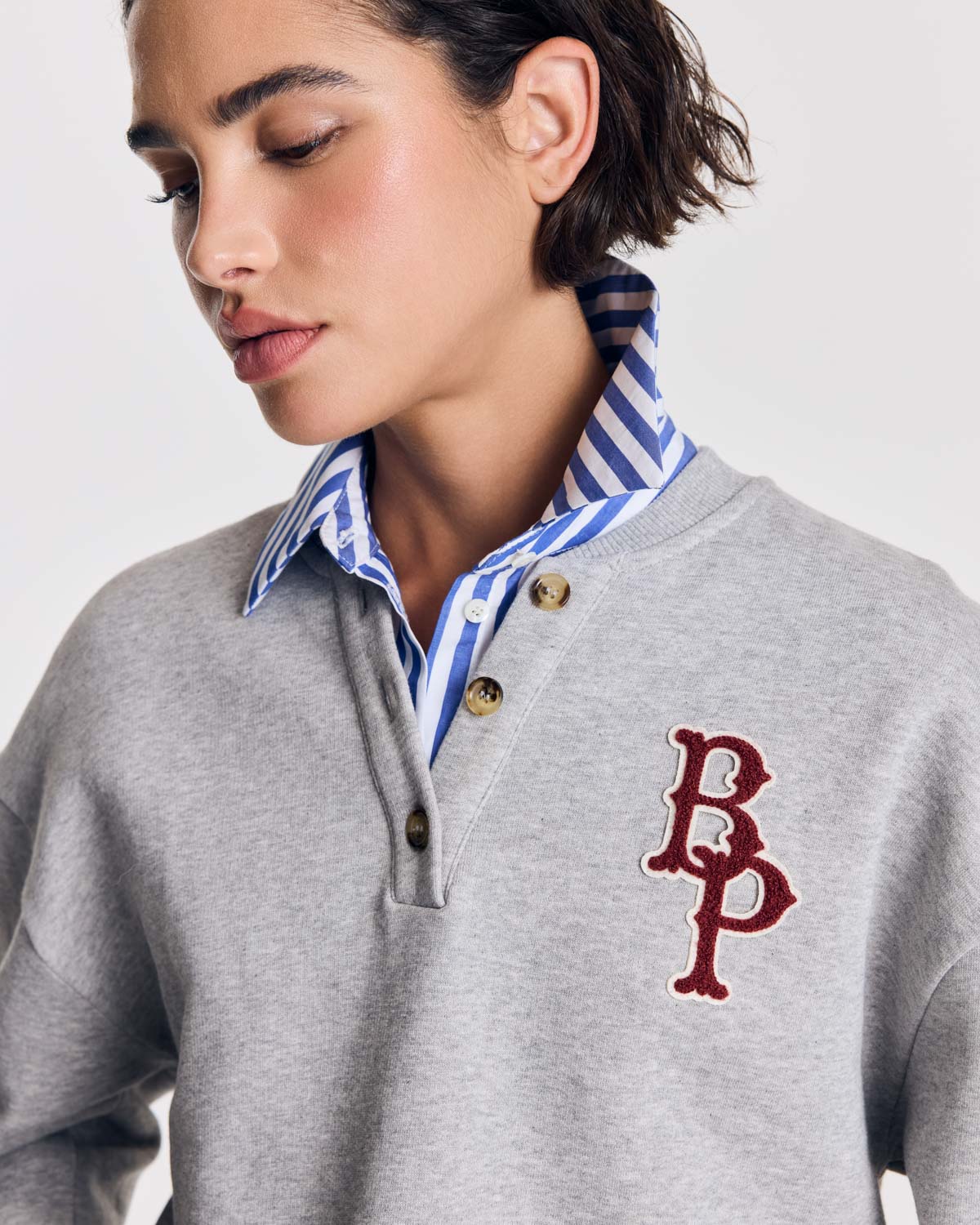 Sweat-shirt Benji gris chiné