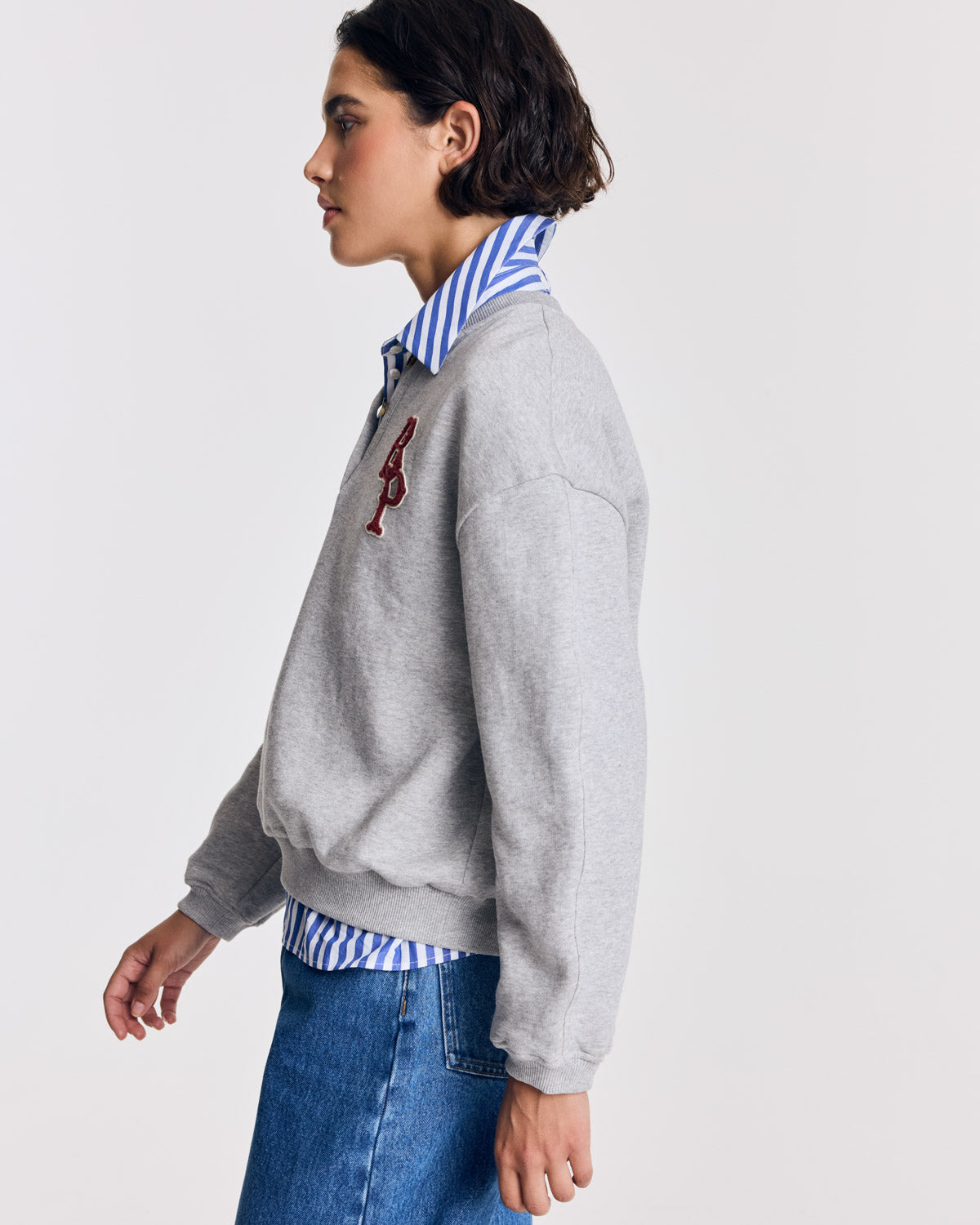 Sweat-shirt Benji gris chiné