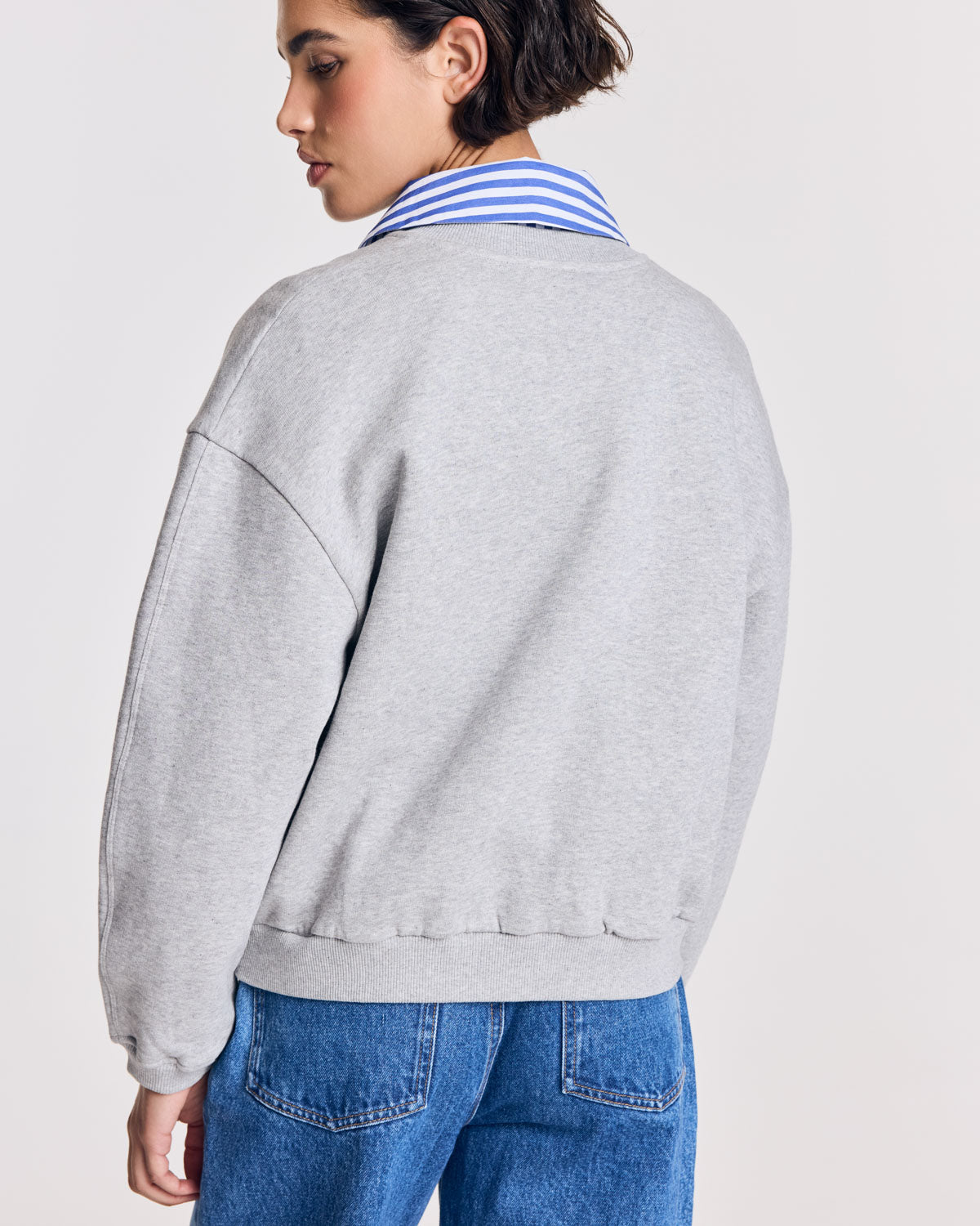 Sweat-shirt Benji gris chiné