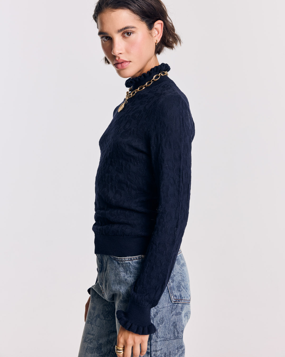 Jasmine navy sweater
