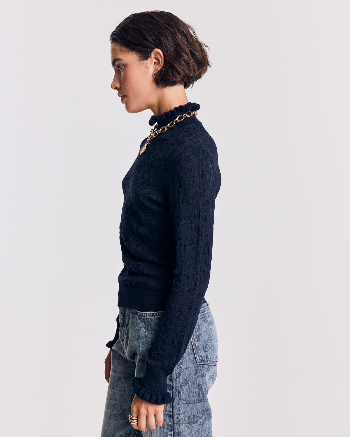 Jasmine navy sweater