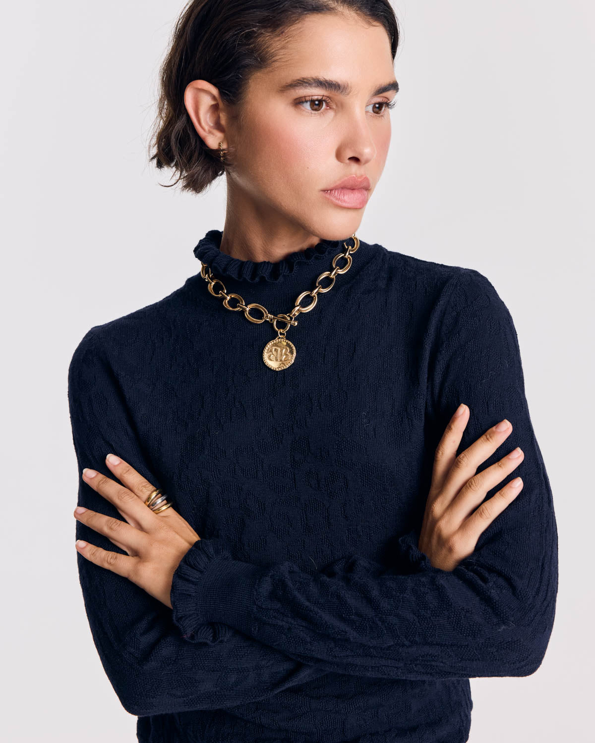 Jasmine navy sweater