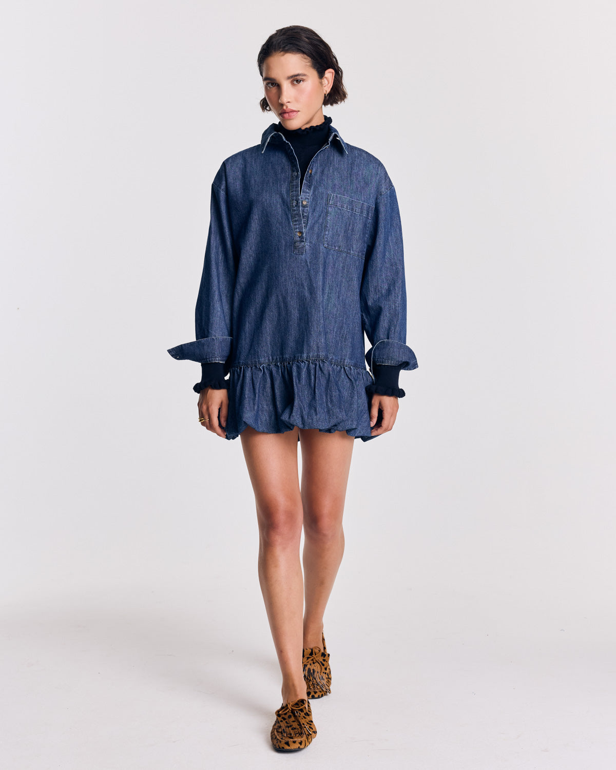 Robe Deborah bleu chambray foncé