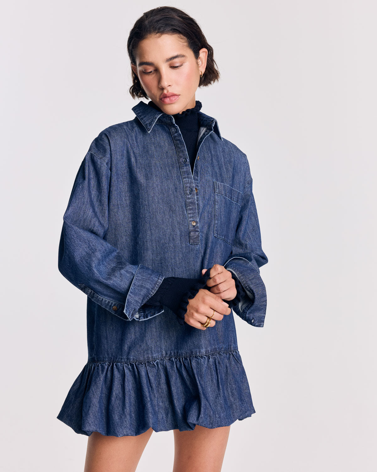 Robe Deborah bleu chambray foncé