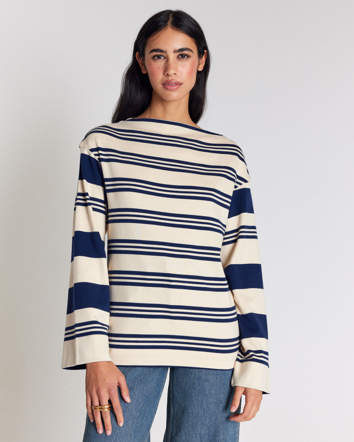Tee-shirt Lubin rayures bleu marine