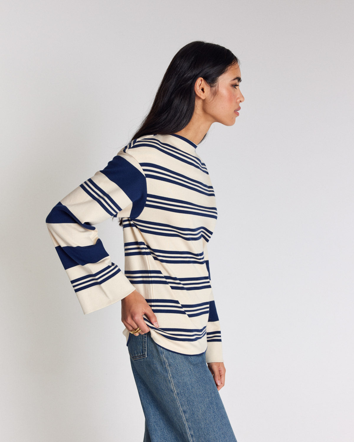 Tee-shirt Lubin rayures bleu marine