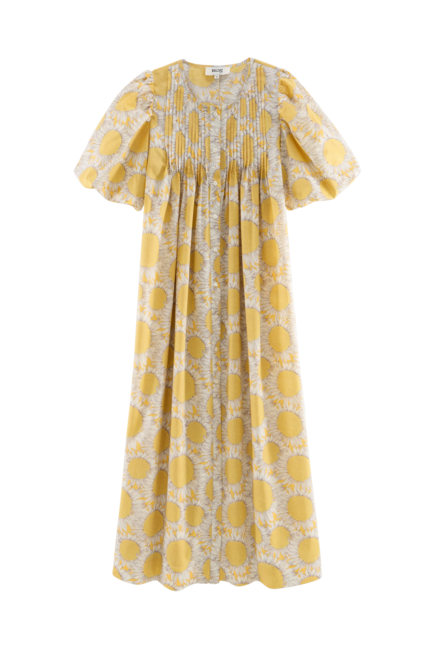 Dress Lavanda printed Liberty tournesols yellow