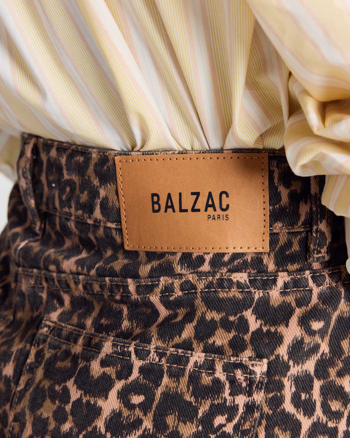 Shorts Triomphe leopard coffee