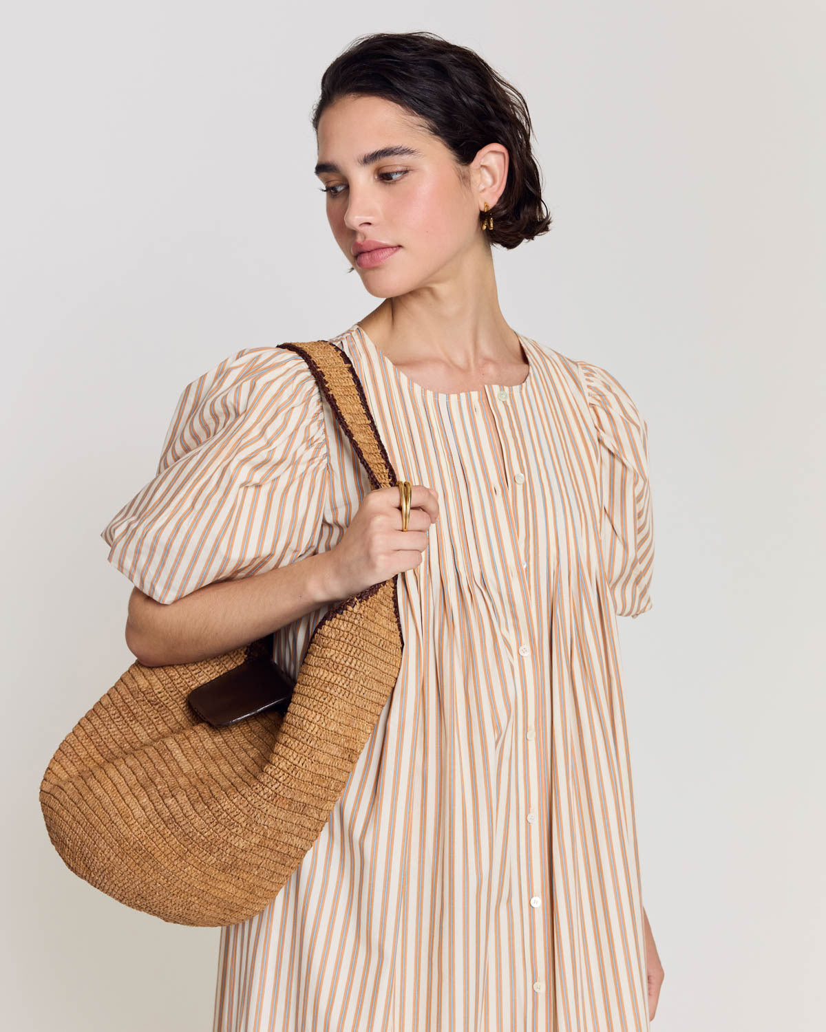 Panier Umbra raphia et chocolat