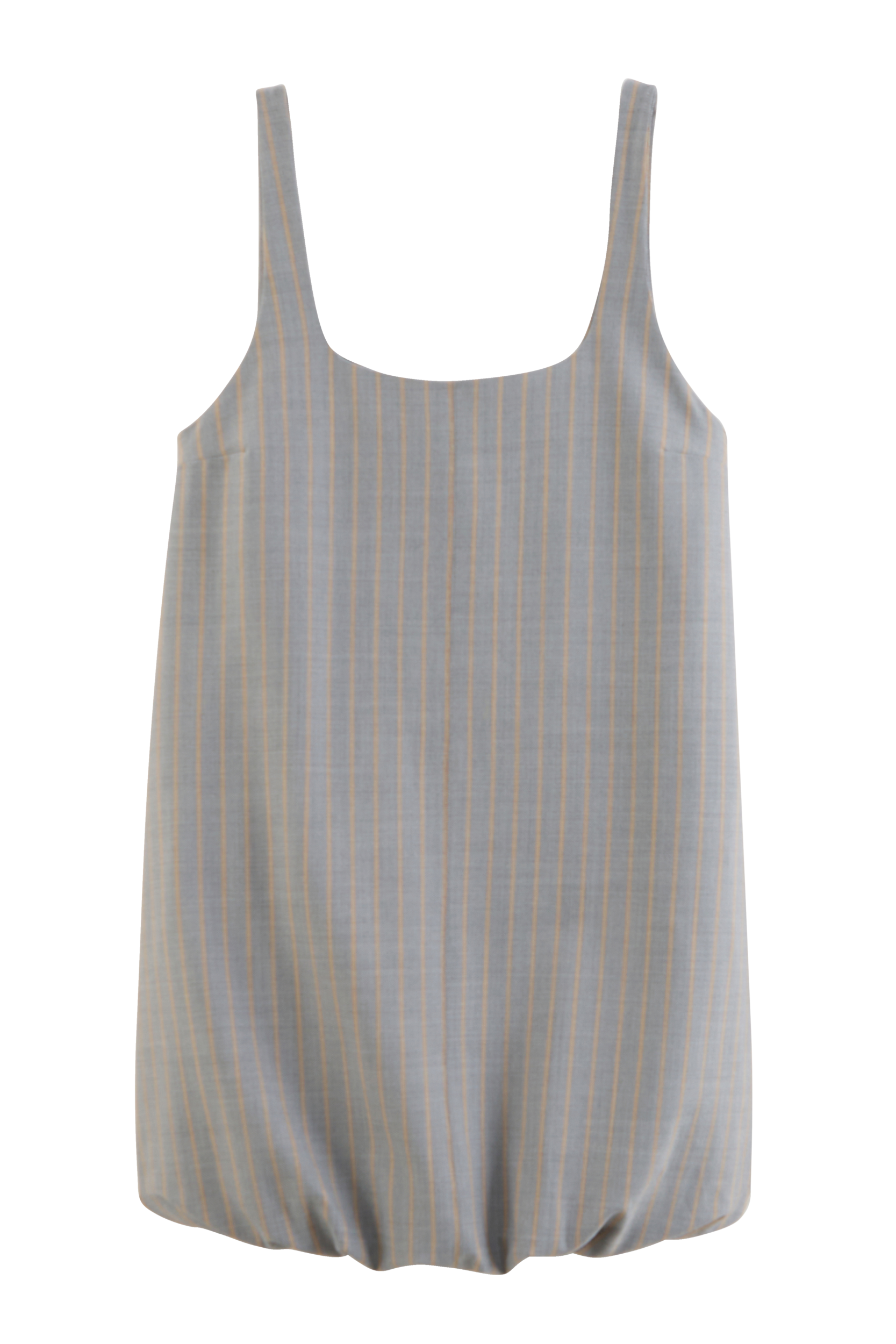 Dress Coralie stripes gray and beige