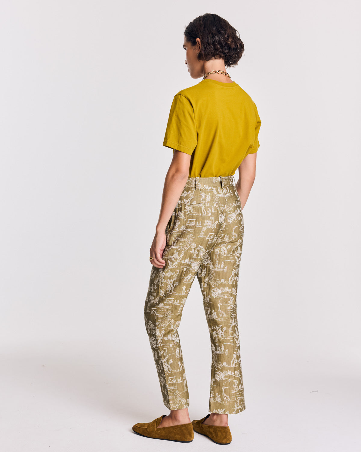 Pantalon Sego imprimé Toile de jeu kaki