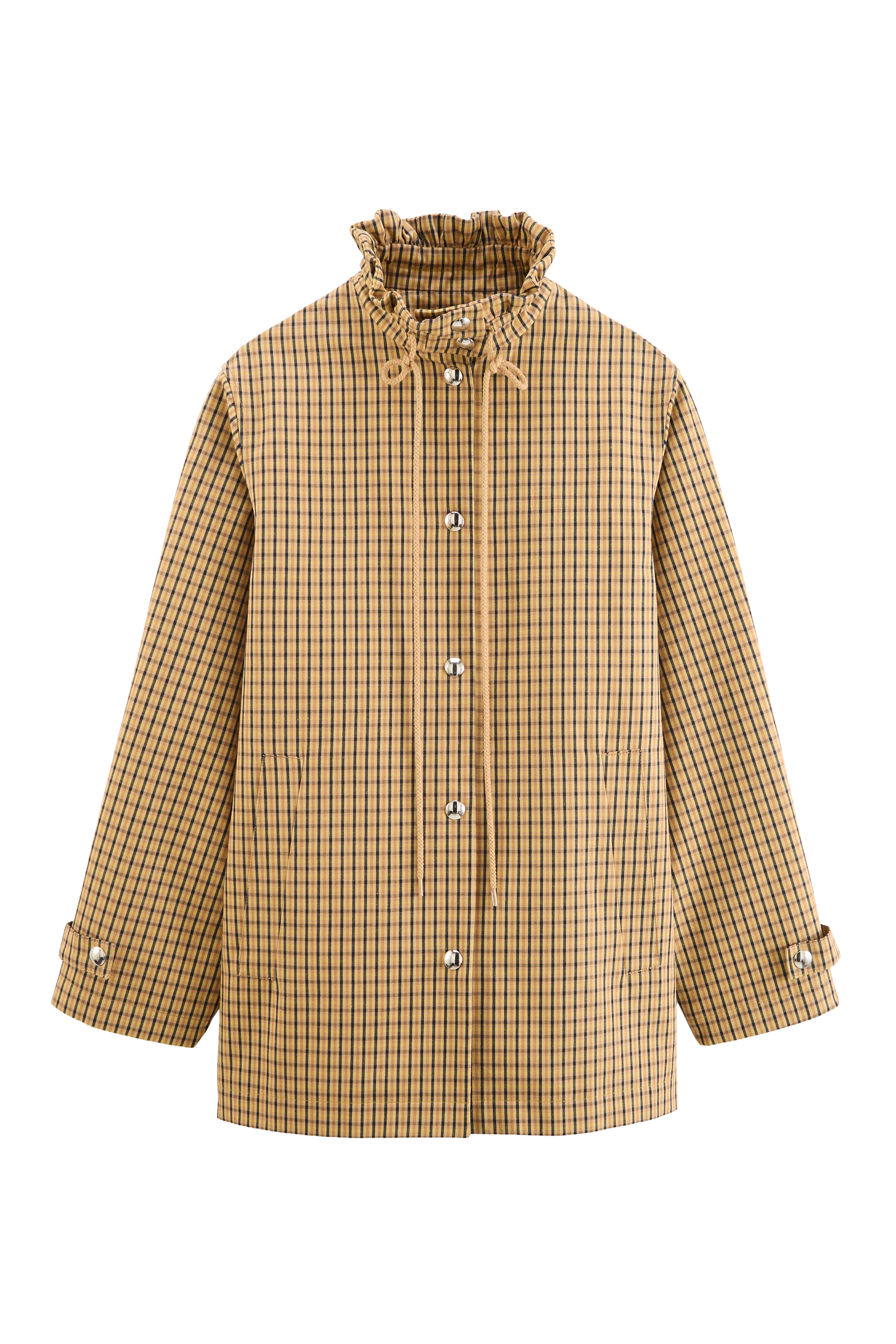 Giacca Owen quadri ocra e blu navy
