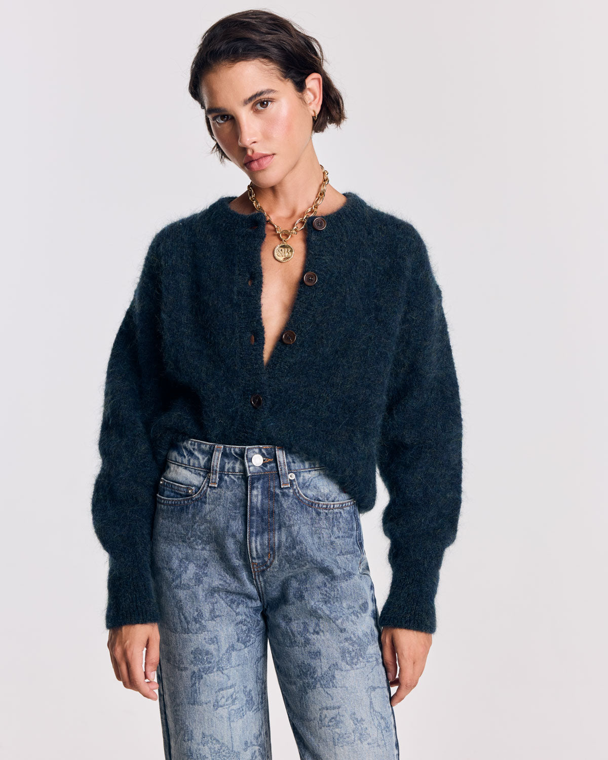 Cardigan Douceur marine