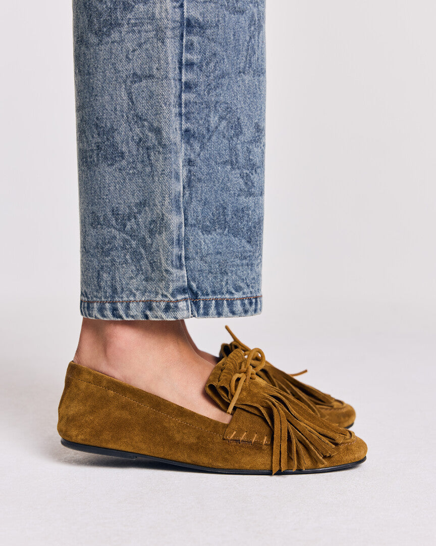 Loafers Alix frange khaki