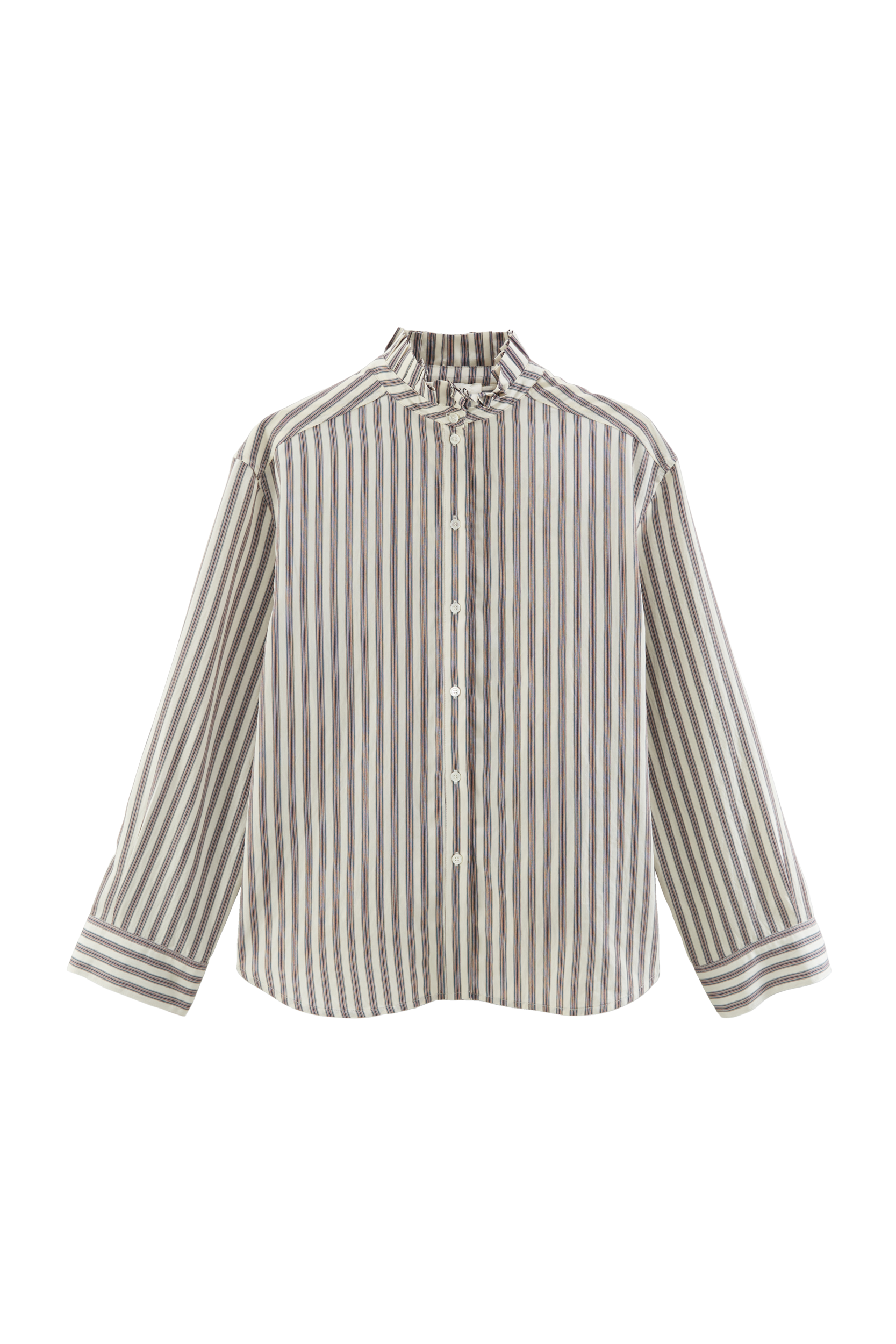 Shirt Nora stripes white and burgundy