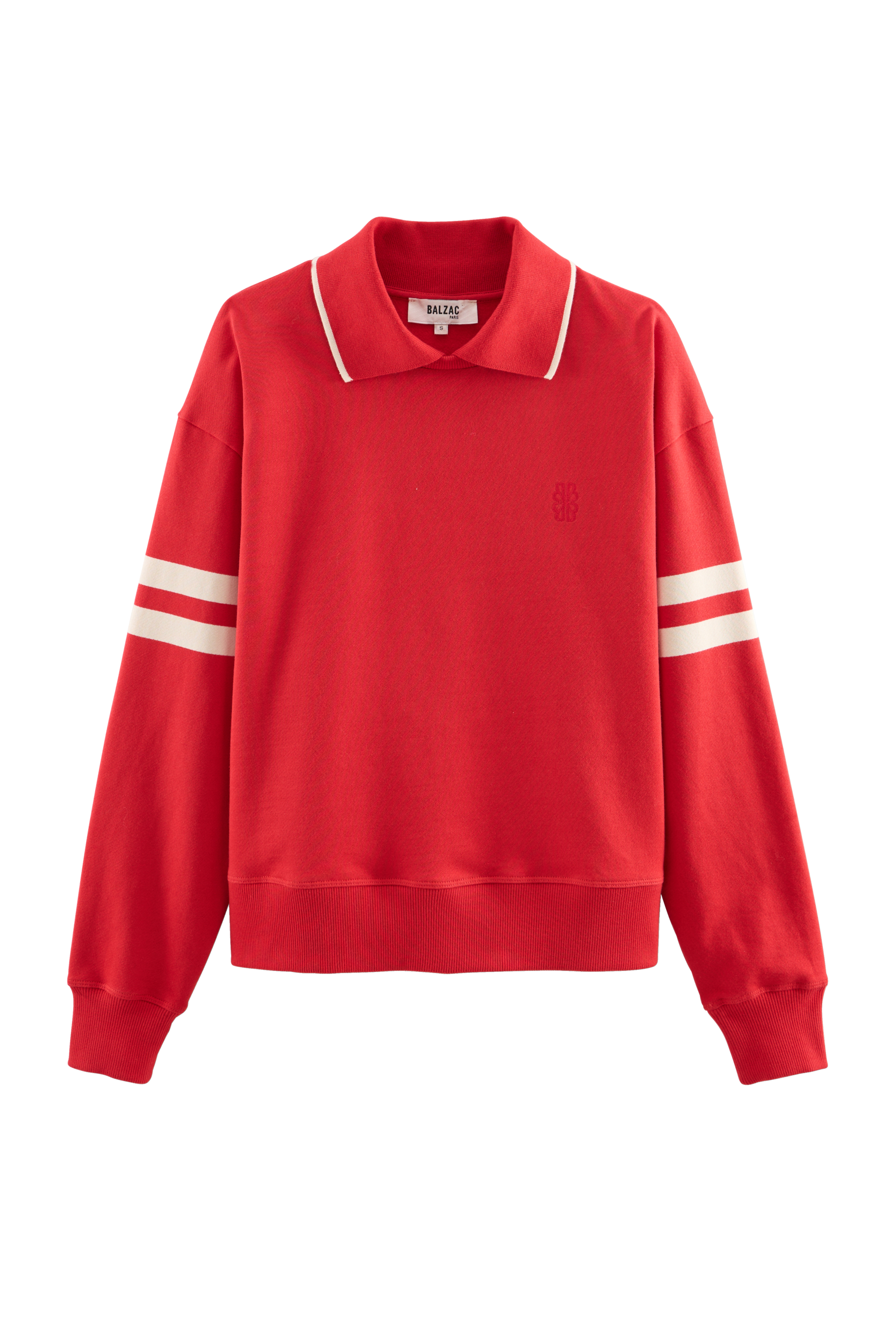 Sweatshirt Alex red and ecru