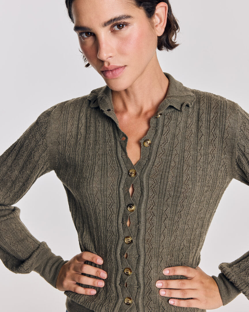 Cardigan Odile kaki