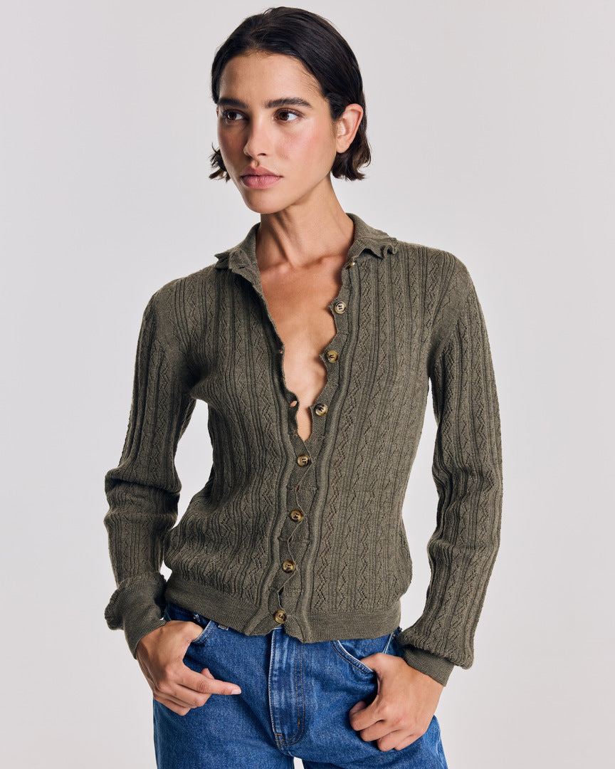 Cardigan Odile kaki